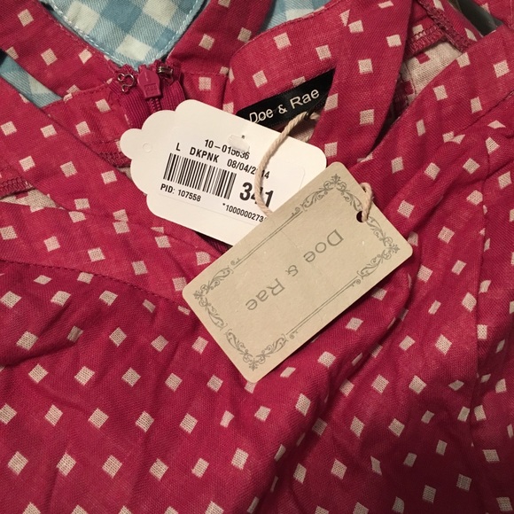 NWT ModCloth Doe & Rae Pink Sundress - Picture 2 of 2